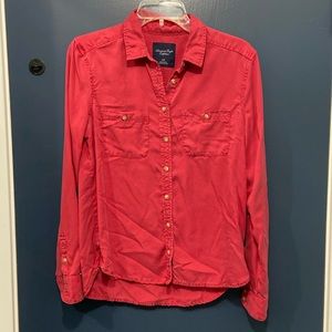 Oversized American Eagle Button Up